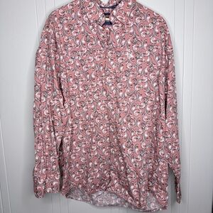 Wrangler Men's Pink Paisley Button-Down Shirt